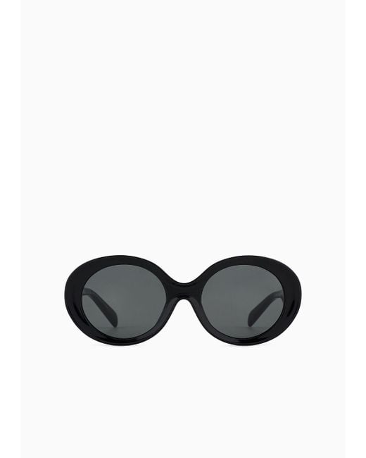 Emporio Armani Black Sonnenbrille Mit Ovaler Form