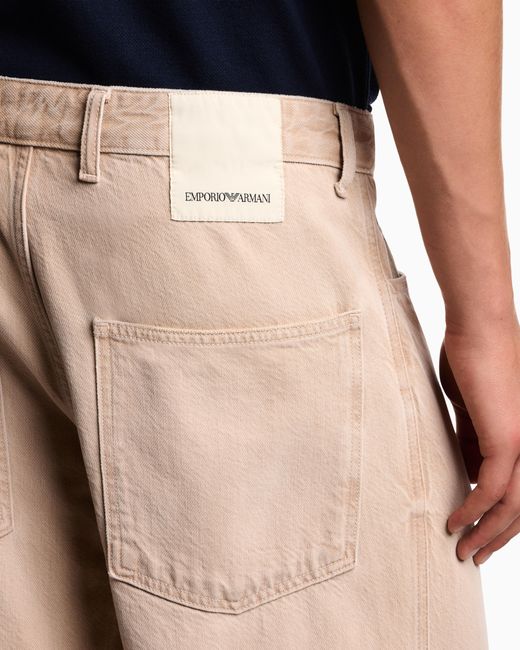Emporio Armani Natural Eagle Club Washed Denim Jeans for men