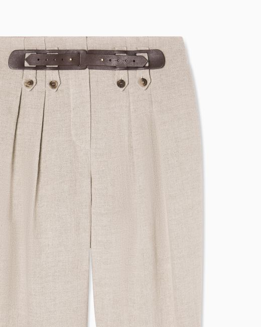Emporio Armani Natural Oval-Leg Trousers
