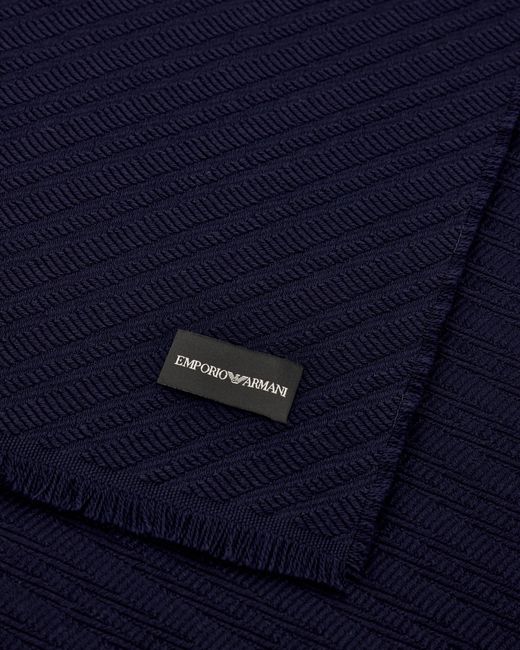Sciarpa di Emporio Armani in Blue da Uomo