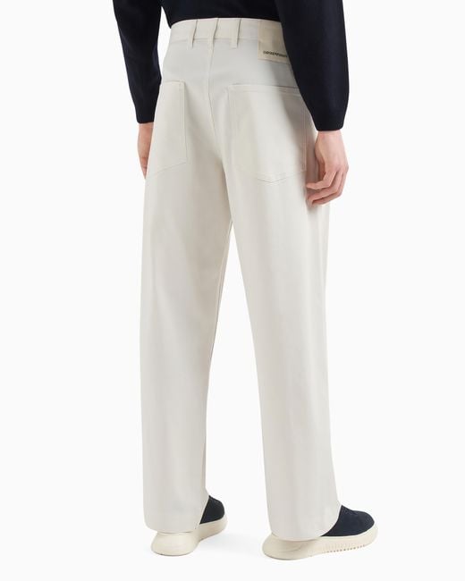 Emporio Armani White Five-Pocket Trousers for men