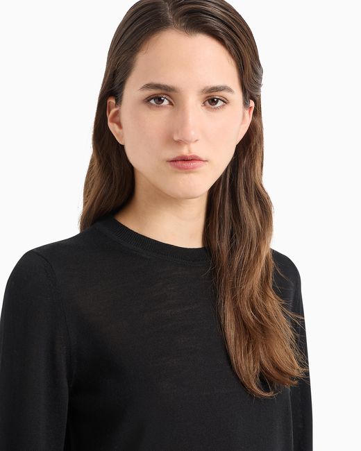 Emporio Armani Black Crew Neck Jumper