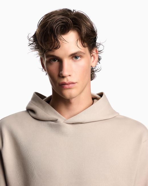 Emporio Armani Natural Jersey Hooded Sweatshirt for men