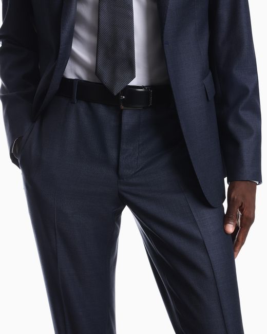 Emporio Armani Blue Single-Breasted Slim-Fit Suit for men