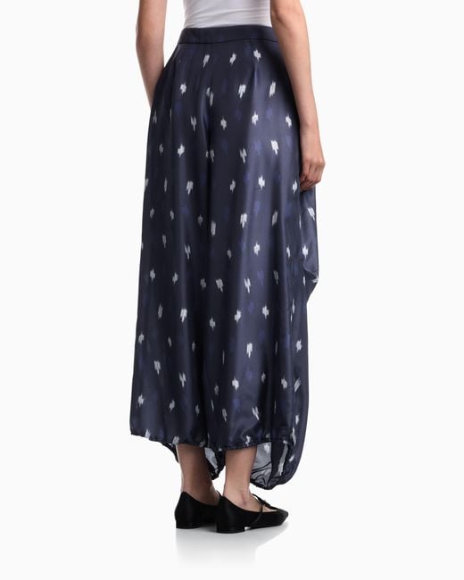 Emporio Armani Blue Wide-Leg Trousers