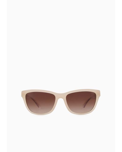 Emporio Armani White Cat-eye Sunglasses