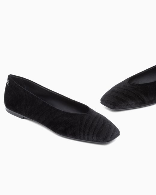Emporio Armani White Ballet Flats
