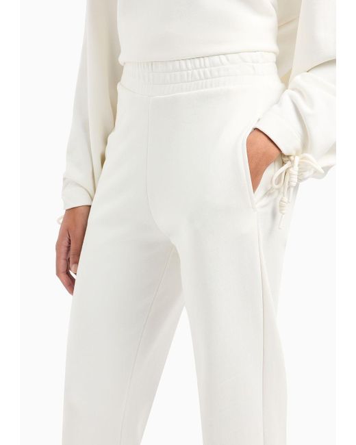 Pantaloni Jogger In Cotone Organico Asv di Emporio Armani in White