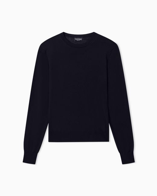 Emporio Armani Blue Pullover Essential for men