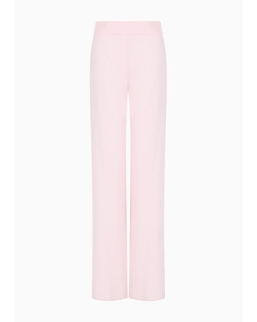 Emporio Armani Pink Palazzohose Aus Funktions-cady