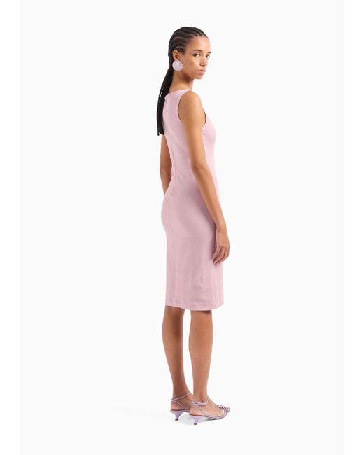Emporio Armani Pink Jacquard Jersey Tube Dress