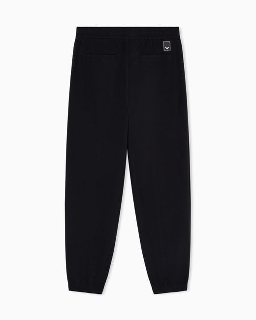 Emporio Armani Blue Travel Essential Embossed Jersey Joggers for men