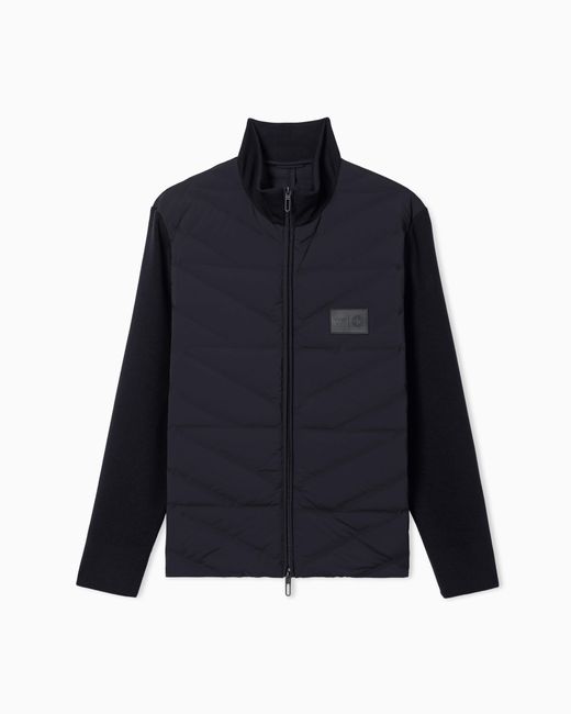 Emporio Armani Blue Ssc Napoli Capsule Nylon Bomber Jacket for men