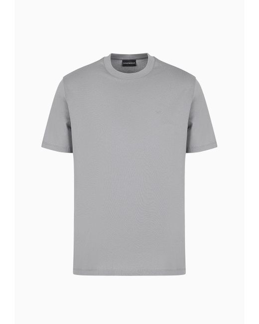 Emporio Armani Gray Travel Essentials T-shirt In Mercerised Jersey for men
