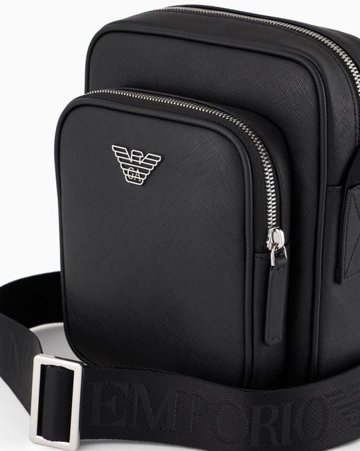 Emporio Armani Black Eagle Plate Bag for men