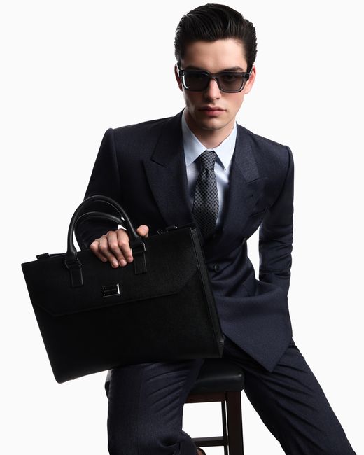 Emporio Armani Blue Business Bag for men
