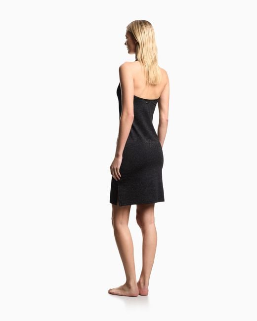 Emporio Armani Blue Lycra And Lurex Beach Dress