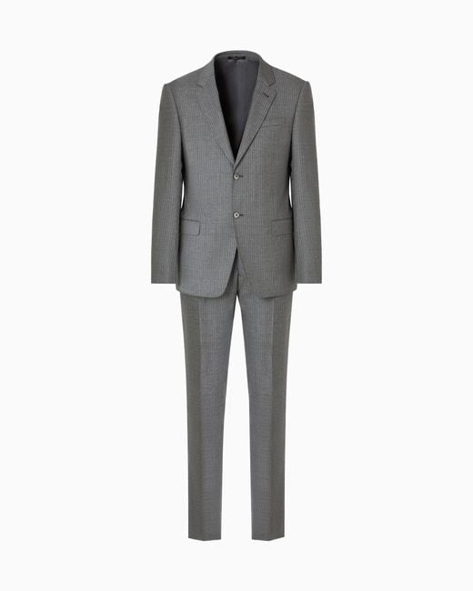 Trajes Regular Fit Emporio Armani de hombre de color Gray