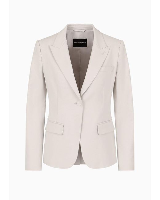 Emporio Armani Pink Cotton-blend Single-breasted Jacket