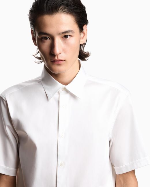 Emporio Armani White Short-Sleeved Shirt for men