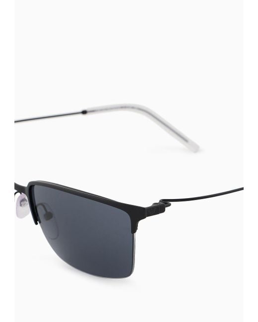 Emporio Armani Blue Square Sunglasses for men