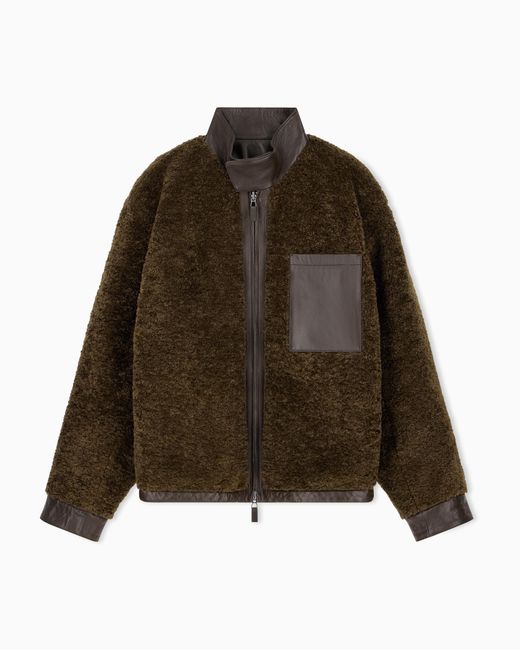 Emporio Armani Brown Reversible Blouson Jacket for men