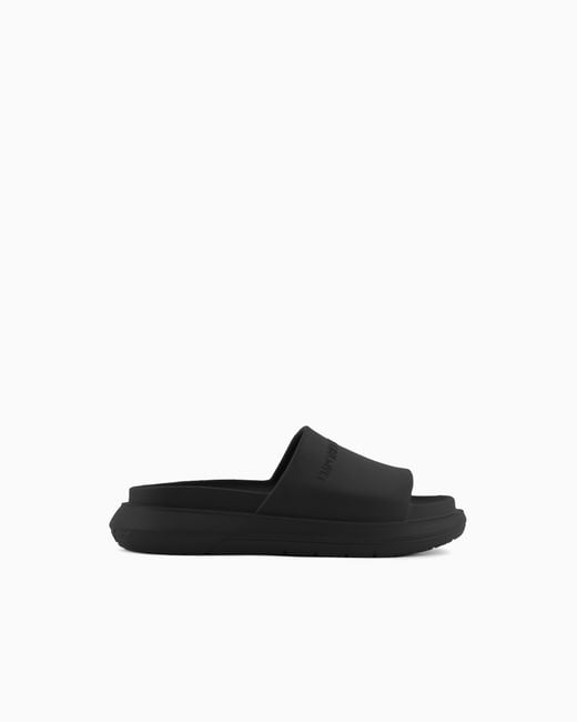 Emporio Armani White Monobloc Sandals With Logo for men