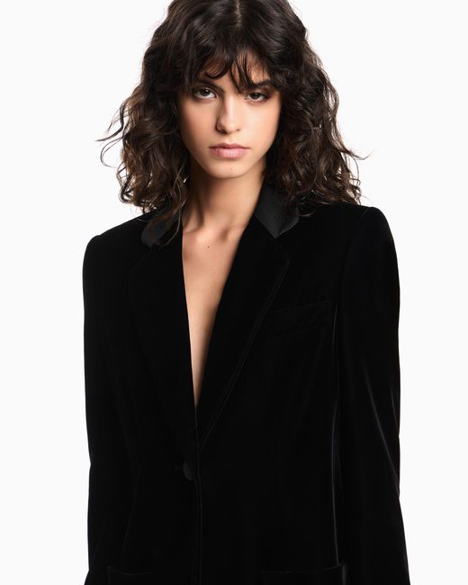 Emporio Armani Black Single-Breasted Blazer