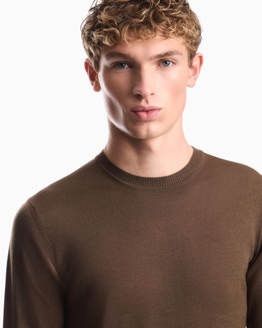 Emporio Armani Green Pullover Essential for men