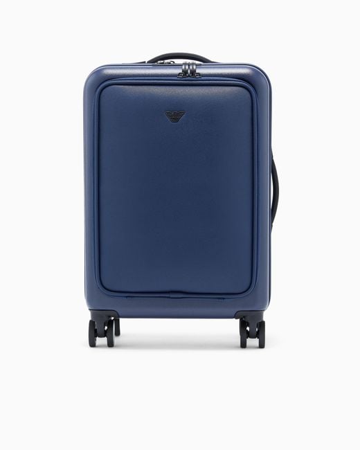 Trolley De Cabine En Abs Avec Détail Saffiano Et Plaquette Aigle Emporio Armani pour homme en coloris Blue
