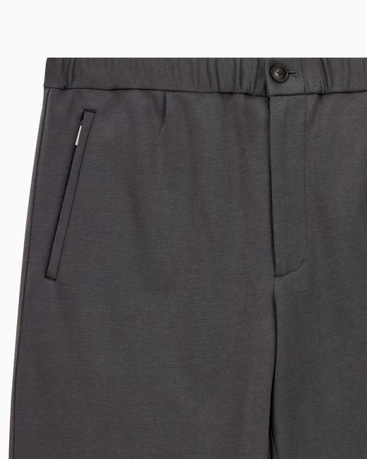 Emporio Armani Gray Jersey Pants for men