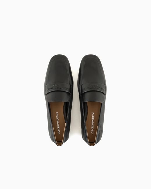 Emporio Armani White Simple Loafer