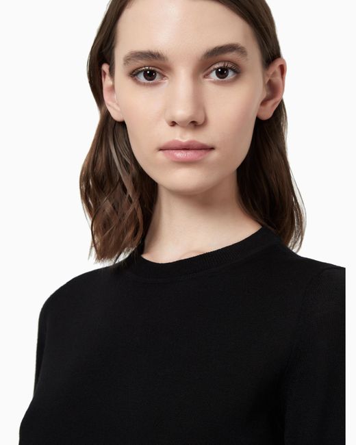 Emporio Armani Black Crew Neck Jumper