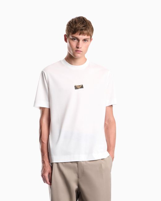 Emporio Armani White Jersey T-Shirt for men