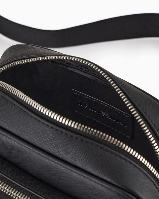 Emporio Armani Black Eagle Plate Bag for men