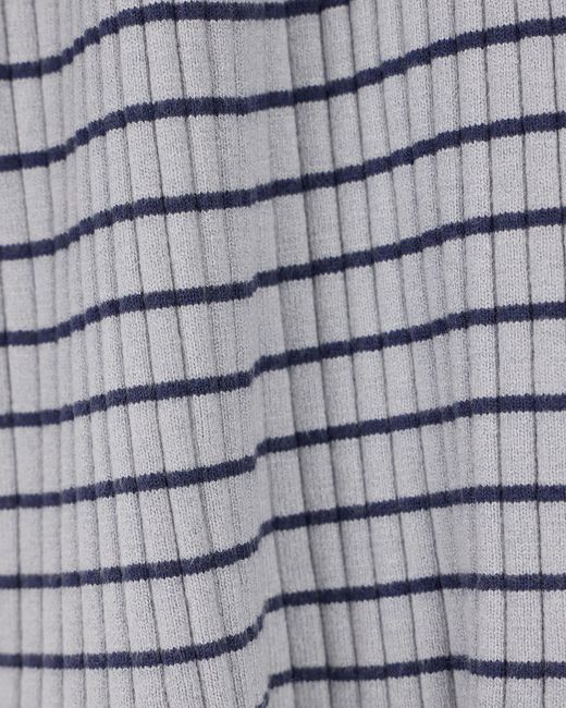 Emporio Armani Gray Crewneck Sweater With Short Sleeves And Striped Rib Motif