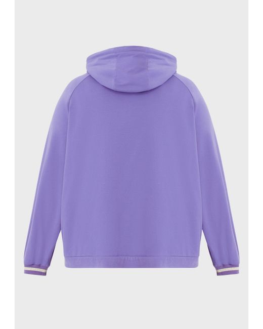 Emporio Armani Core Lady Plus Size Sweatshirt With Hood in Purple | Lyst  Australia