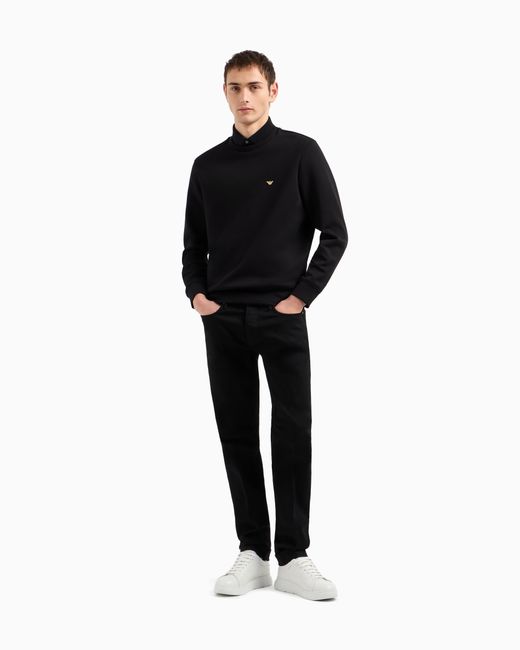 Sudadera De Punto Doble Con Bordado Año Nuevo Lunar Asv Emporio Armani de hombre de color Black