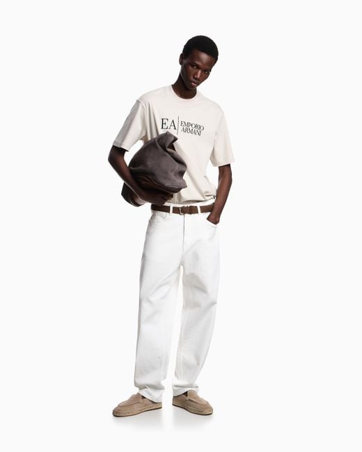 Emporio Armani White Jersey T-Shirt for men