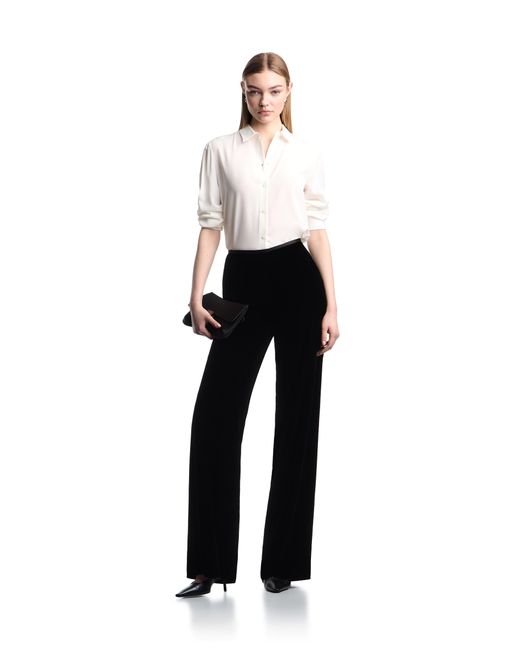 Emporio Armani Black Velvet Trousers