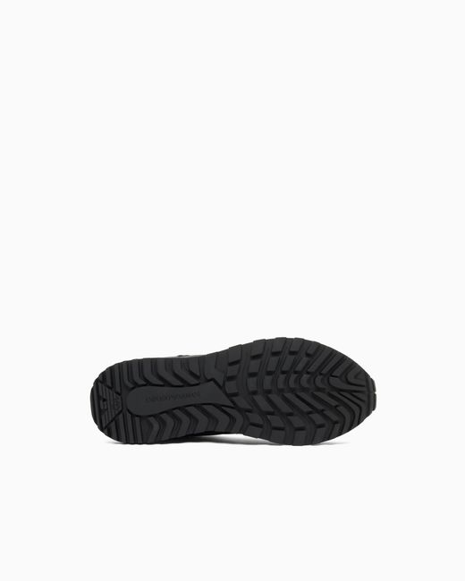 Emporio Armani Blue Lace-Up Sneakers for men