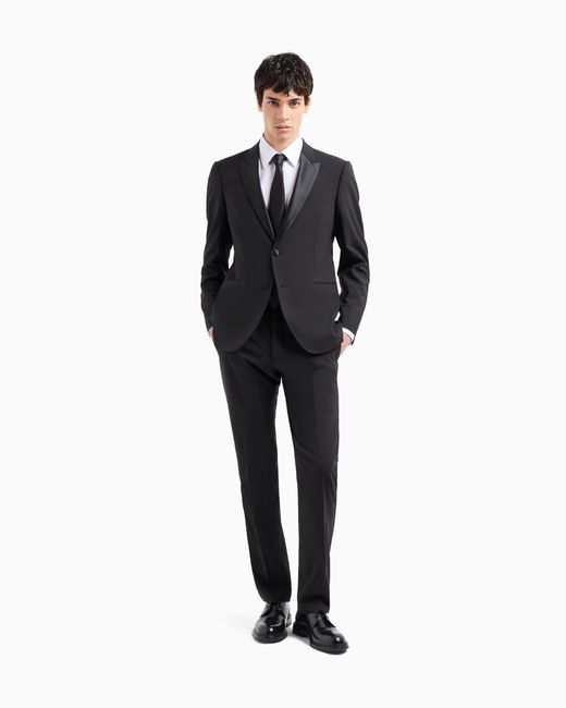 Emporio Armani Black Stretch Tuxedo for men