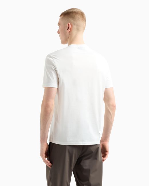 Emporio Armani White Asv Travel Essentials Jersey T-Shirt for men