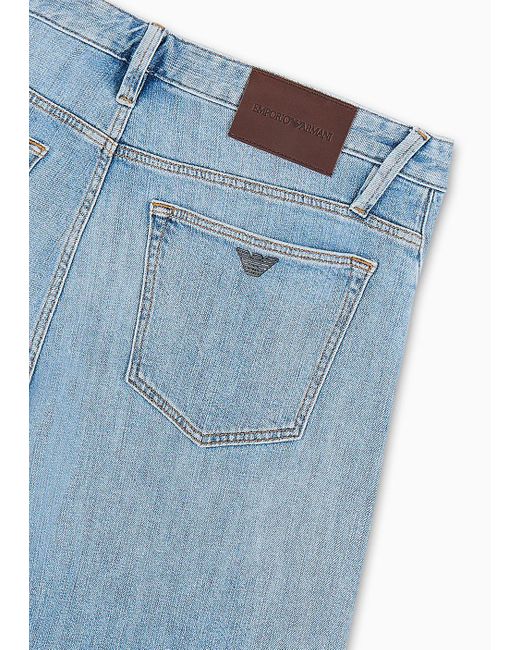 Emporio Armani Jeans J75 In Slim Fit Aus Denim In Used-optik in Blue für Herren