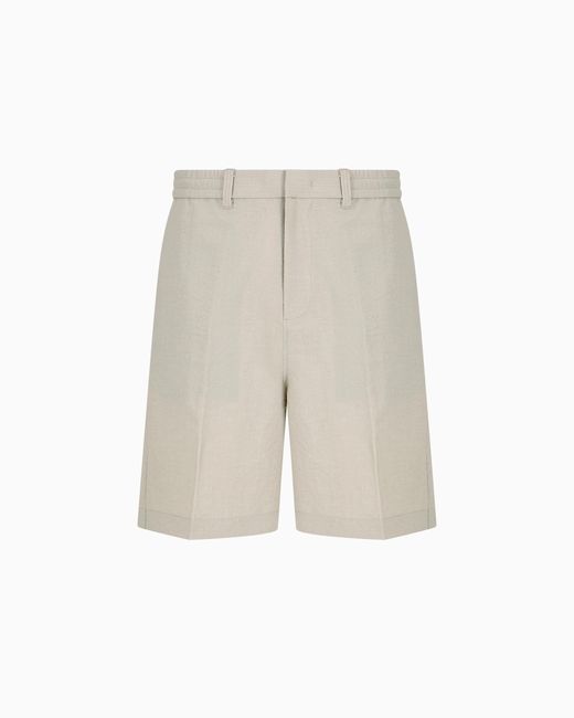 Bermuda Con Retro Elastico di Emporio Armani in White da Uomo