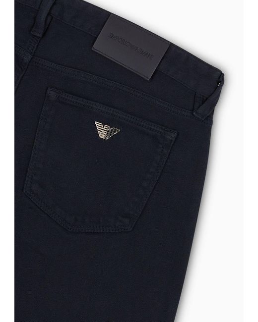 Jeans J75 Slim Fit In Denim Comfort Tinto Capo di Emporio Armani in Blue da Uomo