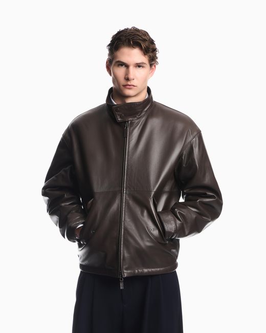Emporio Armani Brown Reversible Blouson Jacket for men