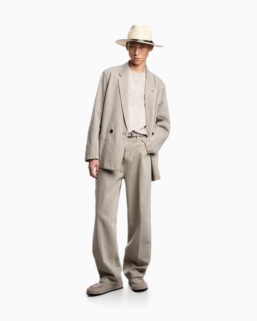 Emporio Armani Gray Denim Capsule Collection J80 Buggy Twist-Fit Jeans for men