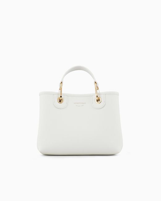 Emporio Armani White Shopper Bag With Pouch And Adjustable Strap Essential