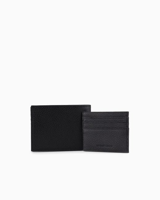 Emporio Armani Black Gift Box With Wallet And Card Holder for men